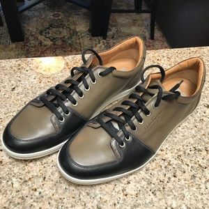 Men’s Ferragamo Sneaker Nero-Khaki Green sz 13D
